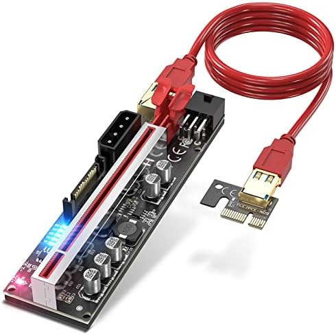 Експресна кабел EDUP LOVE PCI-E GPU Странично Express с 5 Твердотельными кондензатори, Корпоративна лампа, адаптер за мини-графична