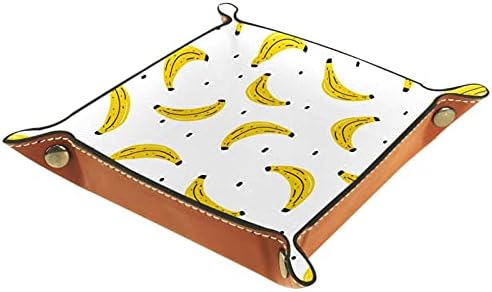 Жълт Банан Модел, Летни Плодове, Практична Тава за съхранение от Микрофибър-Тава за Офис бюрото, Нощни Органайзер