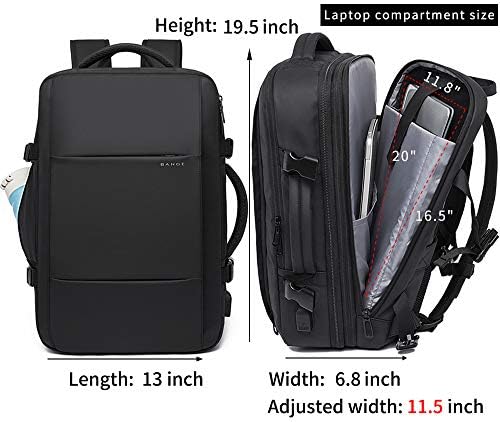 Раница за ръчен багаж BANGE Weekender, Пътни Раници с обем 45 литра с възможност за разширение, за самолети, Сгъваема