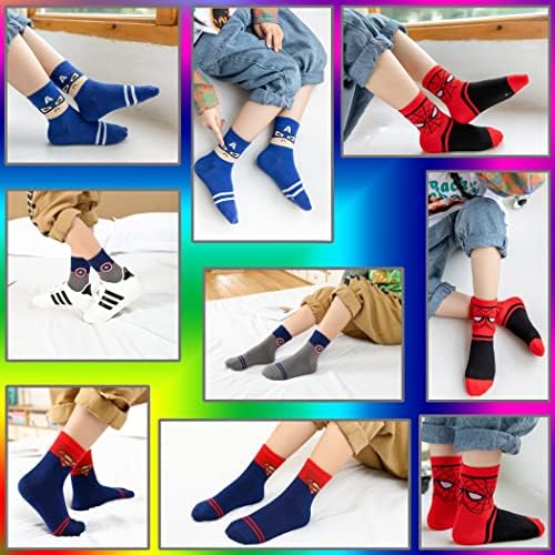 QFTOYSET 10 чифта Детски Супергерои/Коледни Топли памучни чорапи, Чорапи, Костюми