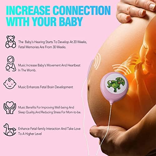 Слушалки Fivean Бебе Bump, слушалки за бременни в корема, сигурно възпроизвеждат музика, звуци и гласове на вашето дете