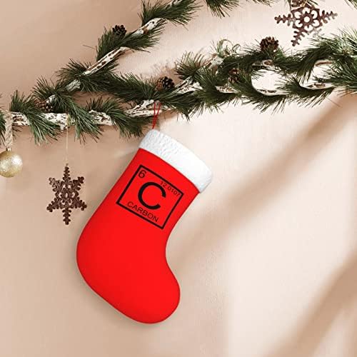 CUTEDWARF C Химичният Елемент Въглерод, Коледни Чорапи, Коледни Украшения за Елхи, Коледни Чорапи за Коледа на