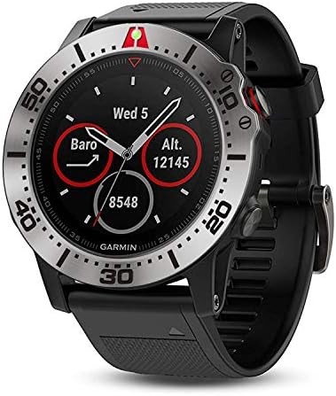 Пръстен безеля от неръждаема стомана BaiHui, съвместимо с пръстен безеля за часовници на Garmin Fenix 5X, Залепваща покритие