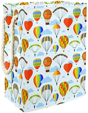 DJROW Балони Плоска Кошница Балон балон с Превозно Одеяло Кутия За Съхранение на Дрехи Играчки в Спалнята Баня