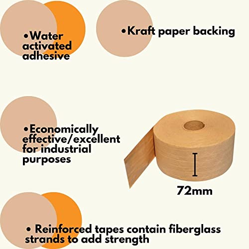 Опаковъчни материали по електронна поща 72 mm x 450 метра Маркова тиксо Kraft Intertape с многократно пълнеж, тиксо