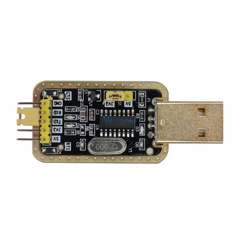 Модул CH340 Вместо PL2303 Модул CH340G RS232-TTL с актуализация с USB преди да е сериен порт, с помощта на девет щеточных малки плочи Златисто кафяво
