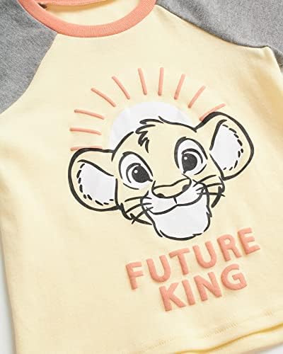 Тениска за момчета Дисни и комплект от мек вълнен плат за бягане с Мики Маус и Цар Лъв (12 м-7)