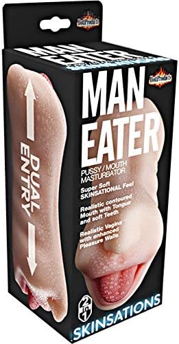 Hott Products Unlimited 64614: Skinsation Man Eater Мастурбатор за Путка и Устата