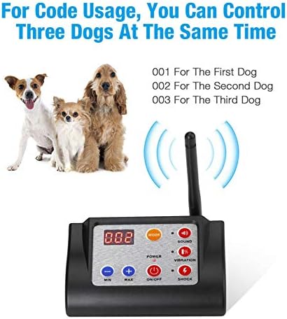 Безжична Огради за кучета, Електрически и Тренировъчен Нашийник 2 в 1, Система за задържане на домашни любимци, Лесна инсталация, Автоматично сдвояване, Диапазон на