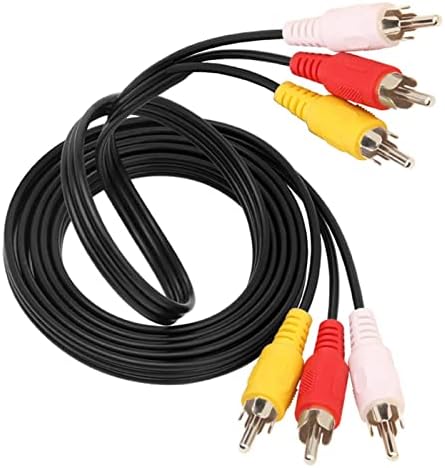 Кабел за свързване на аудио/видео кабел повишена яркост V/V, съвместим с LCD проектор Sharper Image EC-PJ10 ECPJ10 за забавни филми /видео игри