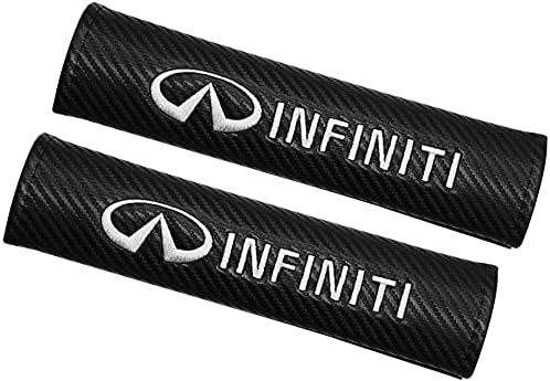LucaSng Калъфи за предпазните колани на Infiniti, 2 елемента Черен Калъф За автомобилния предпазен Колан, изработени от Въглеродни
