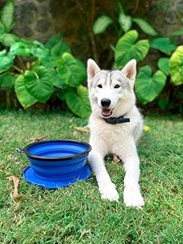Туф Pupper SuperBigSlurp - Сгъваема Купичка за куче | Удобни Купички за пътуване с капак За съхраняване | Запазват кученца Хидратирана и пълни | Преносими Чаши за вода за кучет
