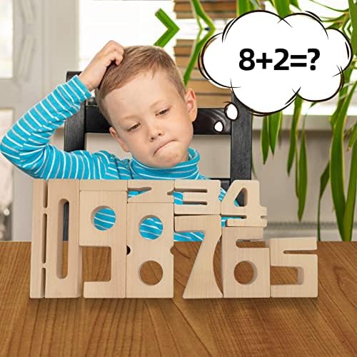 Блокове с номера LEQUMOC - Големи Дървени Блокове Монтесори С Цифрите От 1-10, Образователни Играчки За Деца, Забавни занимания За предучилищна Дървени Блокове Монтесор?