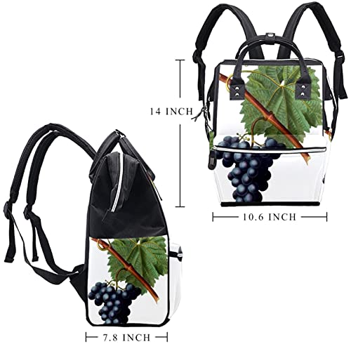 Раница-чанта за Памперси LORVIES Grape, Мултифункционален Туристическа Раница с Голям Капацитет