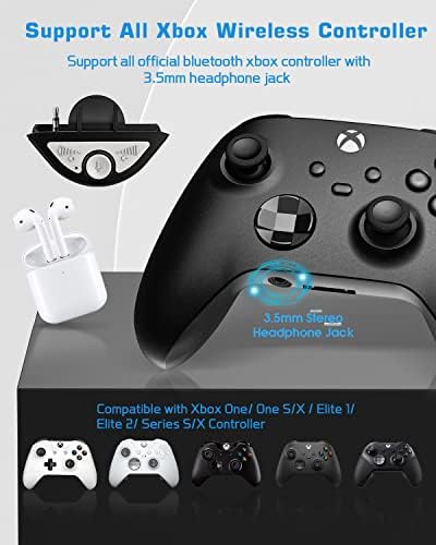 Адаптер Bluetooth слушалки OLCLSS контролера на Xbox, Адаптер за слушалки Xbox One, Адаптер за микрофон Xbox контролера на Xbox One / One S / X / Elite 1 / Elite2/ S Series / X (модел 2)