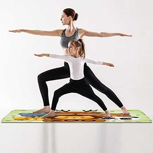 Много дебело килимче за йога Zoo Animals - Екологично Чист Нескользящий подложка за упражнения и фитнес, Тренировъчен мат