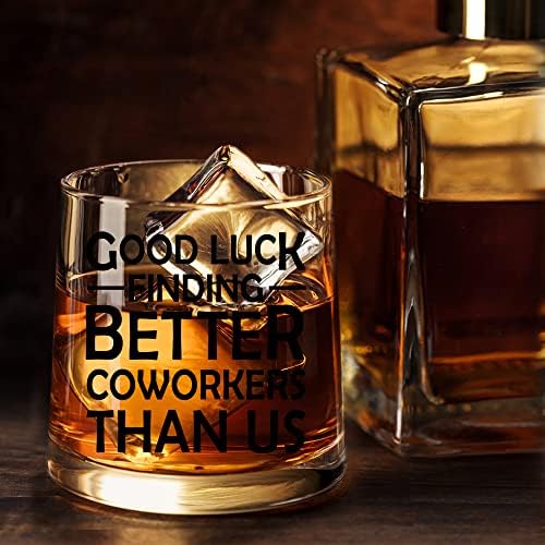 Късмет В намирането на Колегите си по-добре от нас, Забавна Чаша за уиски, Уникална Идея за Подарък за Сбогом