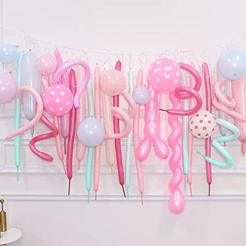 DBYLXMN M Agic Балони 100ШТ Скручивающиеся Балони Латексови Балони с Животни на Тестени изделия и Бонбони Оцветени Балони за Рожден Ден, Сватба Фестивал Парти Динозавър, Р