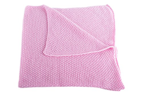 Детско одеяло от мека кашмир за момичета - 'Baby Pink' - Изработено на ръка в Шотландия компания Love Cashmere