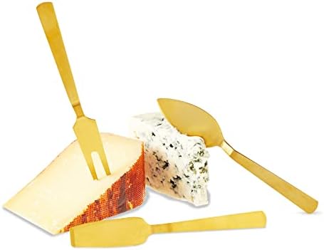 Златен Комплект ножове за въжета Living Cheese Knives, Комплект от 3