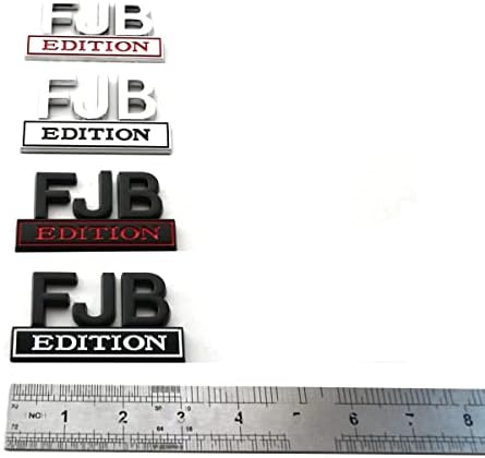 Стикери SSDD FJB Edition, Автомобили Стикер с 3D Релефни Букви, Емблема, Подмяна на метална икона на крило с силен лепило (Хром/черно),