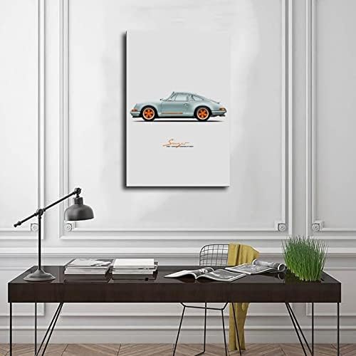 KAMUFF Авто Плакат на Стената Платно 911 Carrera GT turbo Плакати Стенно Изкуство Платно За Стаята на Момчетата Банер За спални Mancave Garage, Без рамка 16x24 инча (40x60 cm)