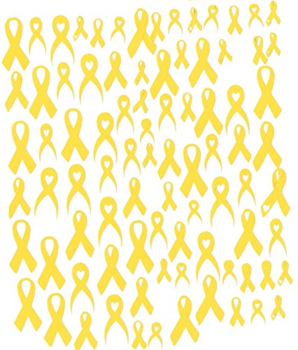 Колекция от детски стикери от рак (Стикери за нокти с жълтата лента от детския рак)