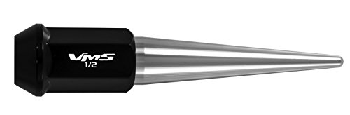 VMS RACING 1 /2x20 24ШТ Ядки-уши от 112 мм студена изковки от стомана с хромирани дълги заострени Уши от алуминий