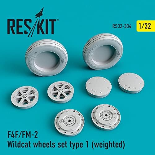 Комплект колела Reskit RS32-0334 - 1/32 F4F/FM-2 Wildcat Тип 1 (е светло претеглят) въздухоплавателното