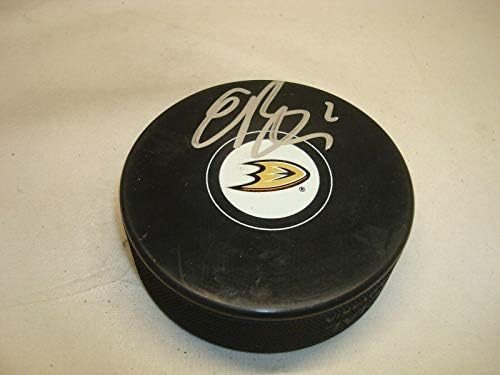 Ерик Брюър подписа хокей шайба Анахайм Дъкс с автограф 1А - Autograph NHL Pucks