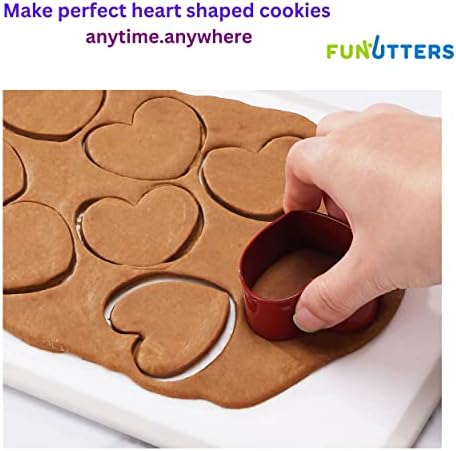 Набор от Форми за бисквити във формата на Сърца, 4.5, 3.5, 2.75, 2, 1.25, Весели Празнични Кутии за бисквити свети Валентин е