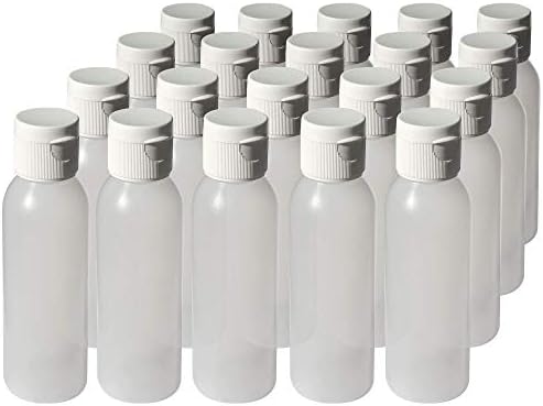 Sanctuary Organics Двадесет и Празни бутилки за многократно пълнене 2 унции с откидывающимися капаци | Не съдържа