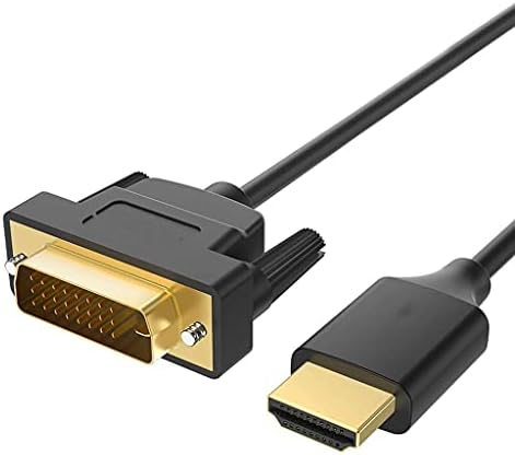 Кабел YLHXYPP HDMI-DVI, двупосочен адаптер, HDMI, DVI, TV-конзола DVI-HDMI, сплитер DVI-D 24 + 1 (черен цвят, размер: 1,8