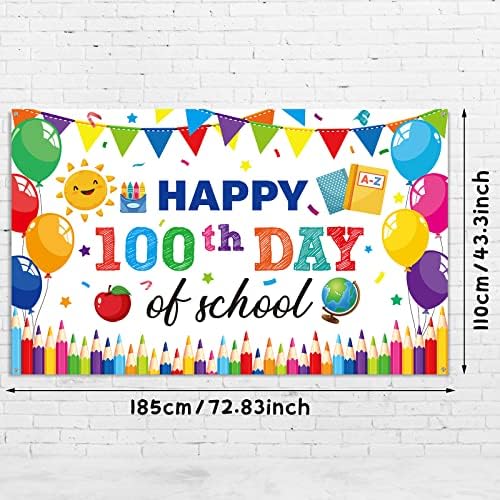 100-ия ден на училище Банер Украса 100 Дни Училищен Фон Фон Честит 100-ия ден на Училищната снимки Подпори Снимка