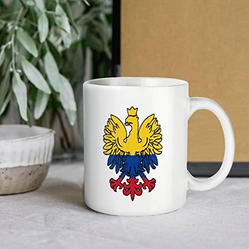 Флаг Колумбия с Принтом на Полския Орел, Чаша, Чаша Кафе, Керамична Чаша за Чай, Забавен Подарък за Офис, Дом, Жени, Мъже, 11 Грама