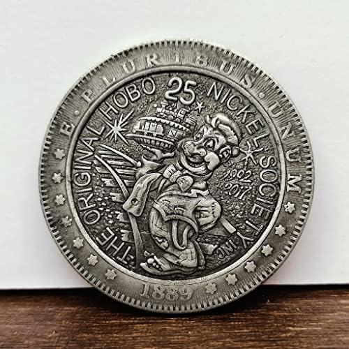 Оригиналната Лутане Монета На Асоциацията На 25-Годишнината На Възпоменателна Монета С Дълбока Резба Лутане Монета Тура Океана Старинен Сребърен Долар