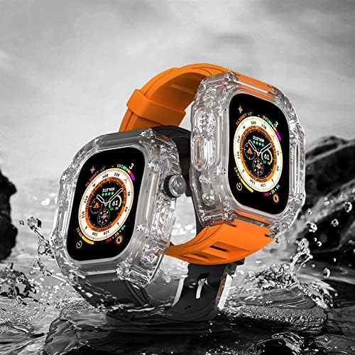 TRDYBSK за Apple Watch Ultra 49 мм комплект модове Защитно покритие серия 8 7 6 5 4 SE Каишка-гривна Каишка за часовник