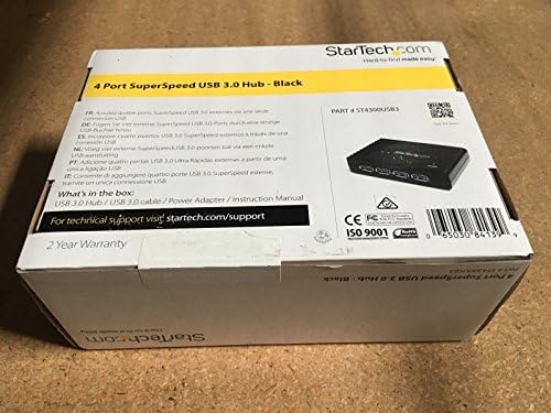 Аксесоар StarTech ST4300USB3 4-портов Черно високата Хъб USB 3.0 Електроника