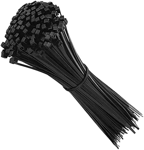 На основата на мълния, Кабелни Превръзки - Черен Пластмаса, 100 БРОЯ, 8-Инчов колани за кабел, Тежкотоварни за управление