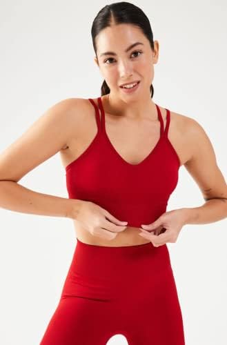 Безшевни спортен сутиен COMEUP с джапанки за жени - Сменяеми накладки на гърдите. Спортен Сутиен Средна поддръжка