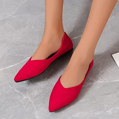 Ежедневни дамски обувки на равна подметка; Дамски Модни Однотонная Ежедневни Обувки с остър пръсти; Обувки на плитка плоска