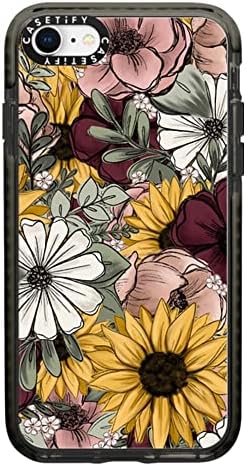 Удароустойчив калъф Casetify за iPhone SE (2020/2022) и iPhone 7/8 - Цветен микс от KT's Canvases - Прозрачен черен