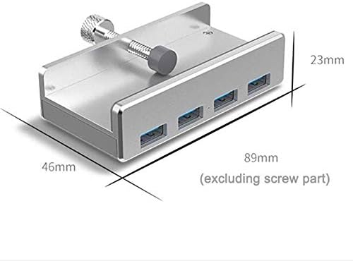 ZHYH Алуминиев, 4-Портов Многофункционално USB 3.0 Clip-Type C USB ХЪБ за настолни лаптопи Клип Range