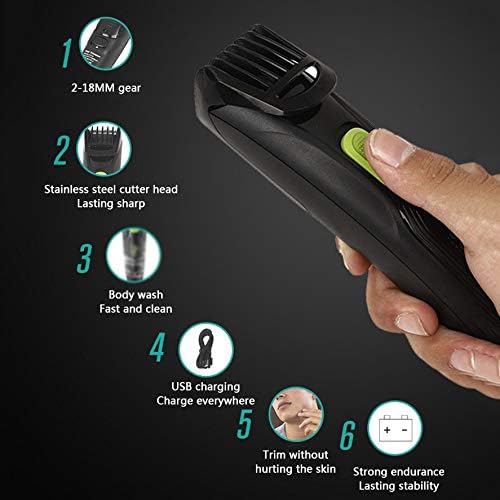 FAFKLF Машина за подстригване на коса USB акумулаторна машинка за подстригване за коса Водоустойчив машина за подстригване