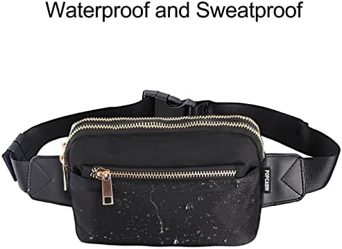 Поясная чанта POPCABIN за жени и мъже, Скута чанта от непромокаем плат Оксфорд, Модни Поясная чанта с 4 джоба