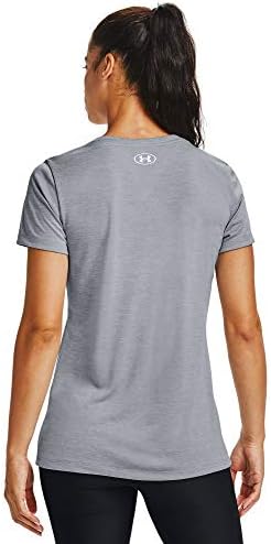 Женска тениска с графичен логото на Under Armour е в стил Tech Обрат с кръгло деколте и къс ръкав