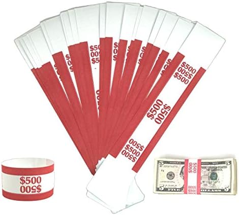 Лента за пари, armlets за банкноти, въжета – Произведено в САЩ (опаковка от 330 до 500 щатски долара), Самозалепващи