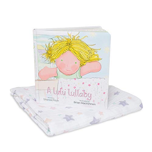 Подаръчен комплект Lulujo Lulu Lullaby | Книга + Подходящо Одеяло | Дышащее + Меко Муслиновое одеало | Lullaby Лулу