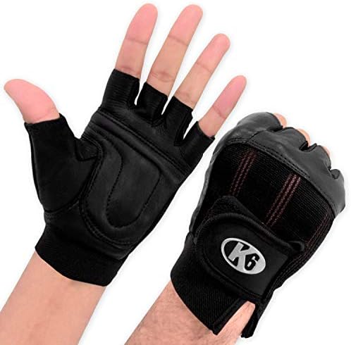 Ръкавици за фитнес K6 за мъже и жени | Ръкавици за вдигане на тежести От естествена кожа | Нов модел ръкавици за тежка атлетика