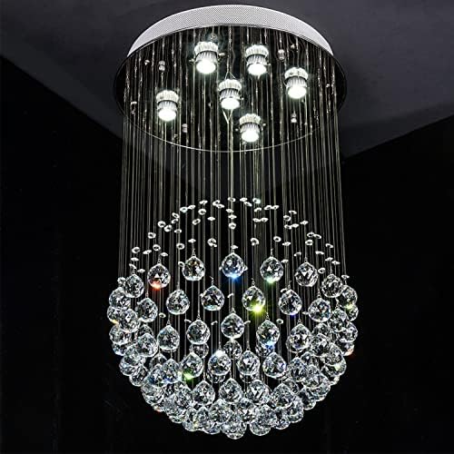 Кристален полилей SEFINN FOUR K9, тавана лампа Raindrop с Вълни, Модерна 6-Ламповая лампа за спални, хол, трапезария,